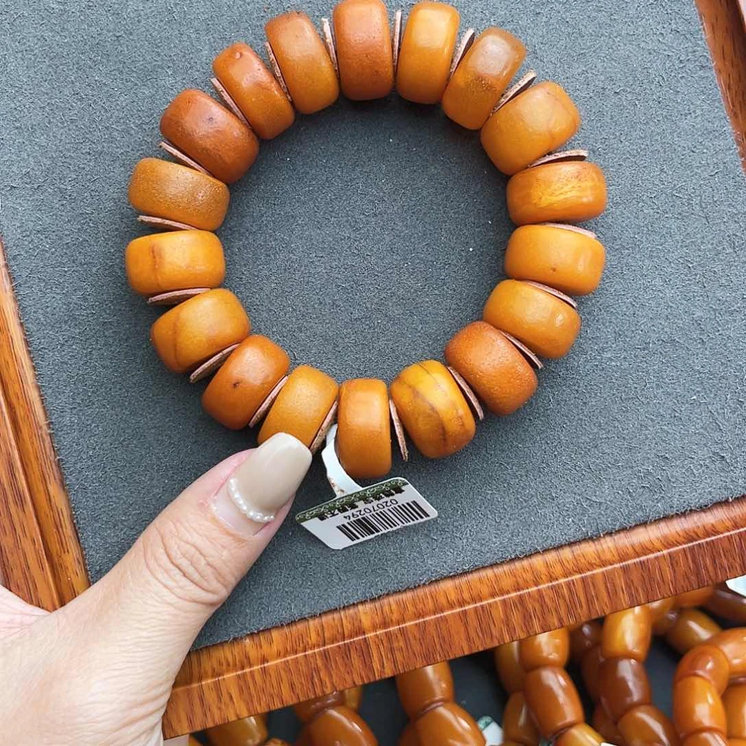 琥珀手链未镶嵌19m 橘皮