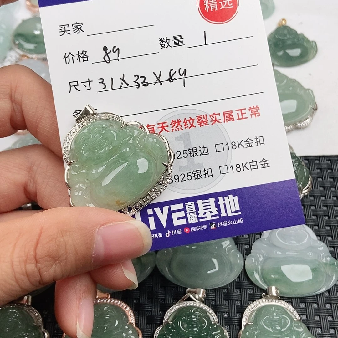 翡翠银S925镶嵌颈饰