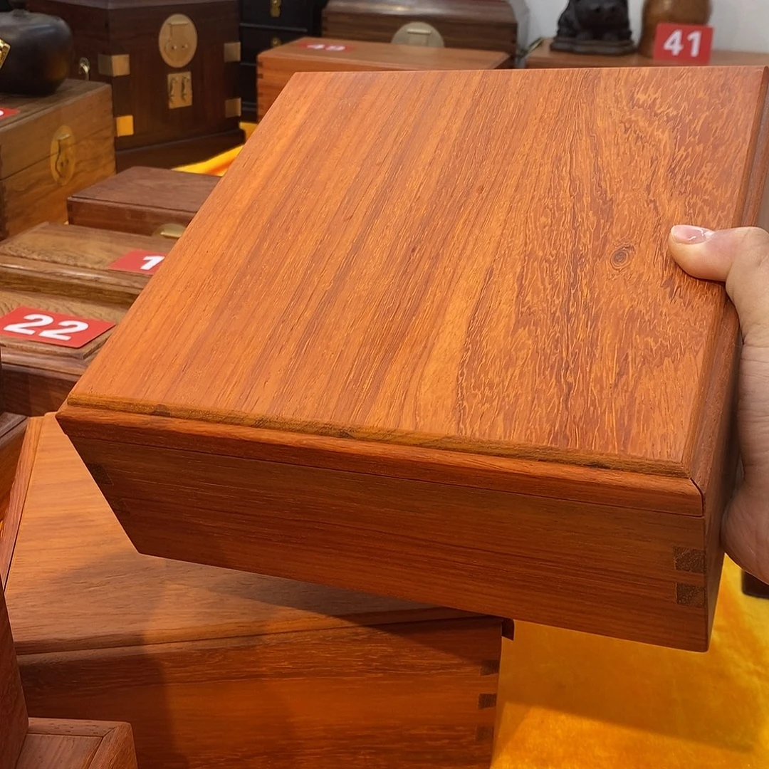 木邵氏紫檀抽拉盒24.×24×9.5