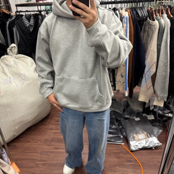 青潮 短款重磅百搭连帽卫衣