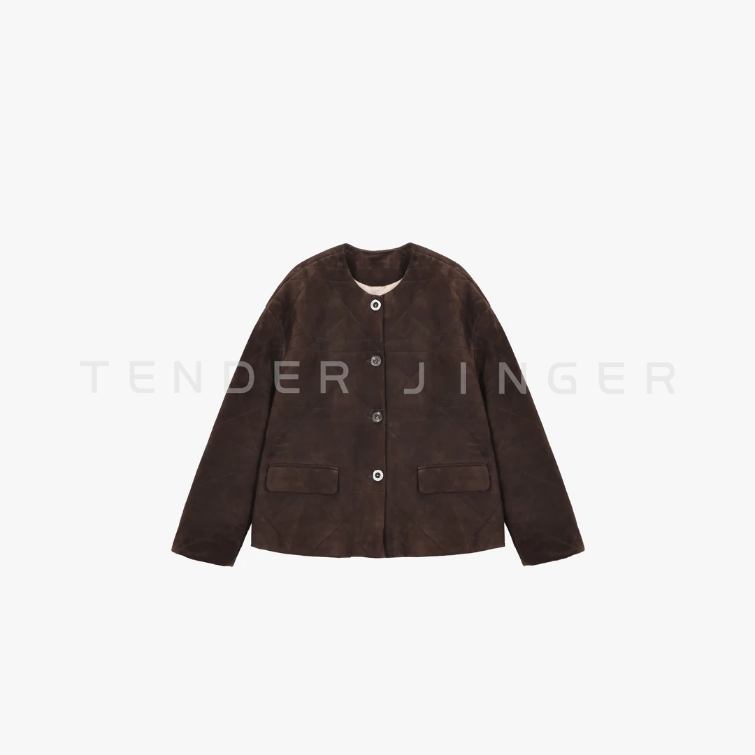 Tender Jinger｜线下专供 轻奢老钱圆领短款外套T54XSD50414
