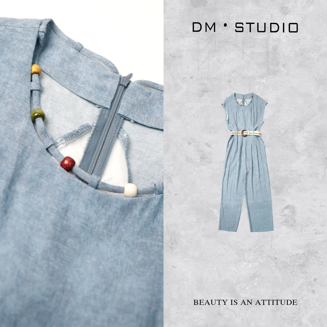 DEDM•STUDIO/精致感小众设计款时尚气质无袖连体裤2504LTK/59910