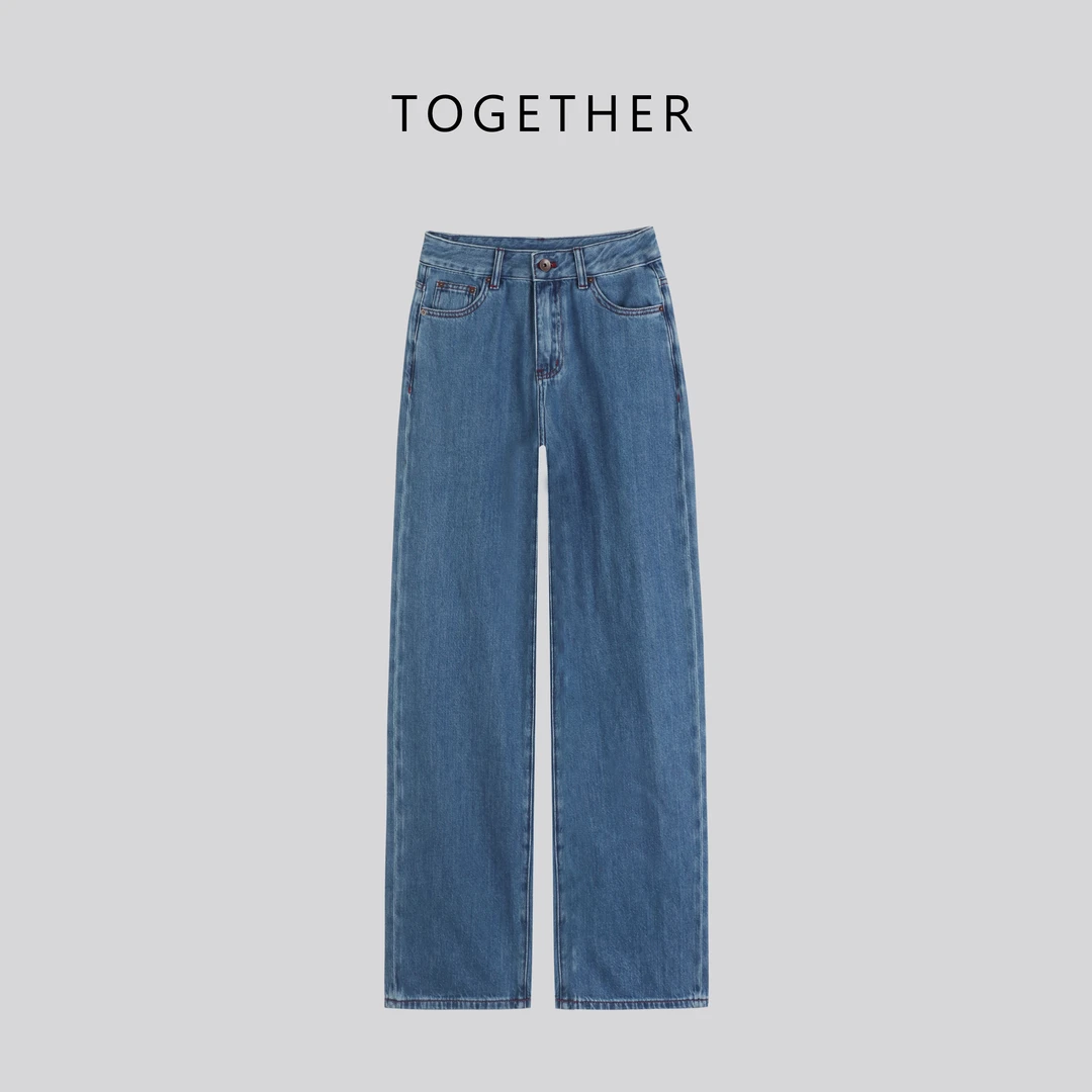【Together】 ·  ·  夏季百搭无弹净版宽松直筒牛仔裤#Q5097