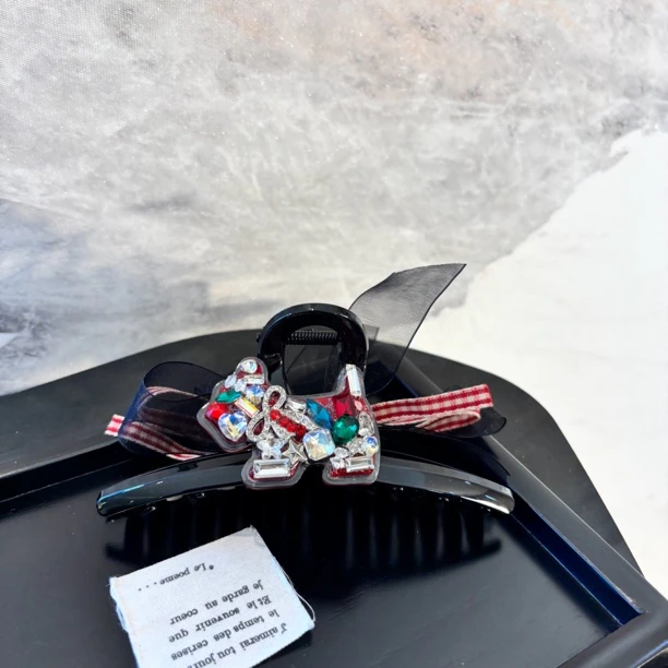 蝴蝶结小狗抓夹FJ1424