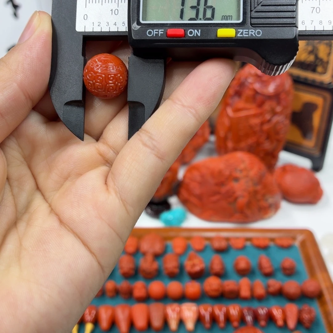 南红玛瑙未镶嵌配饰13.6mm