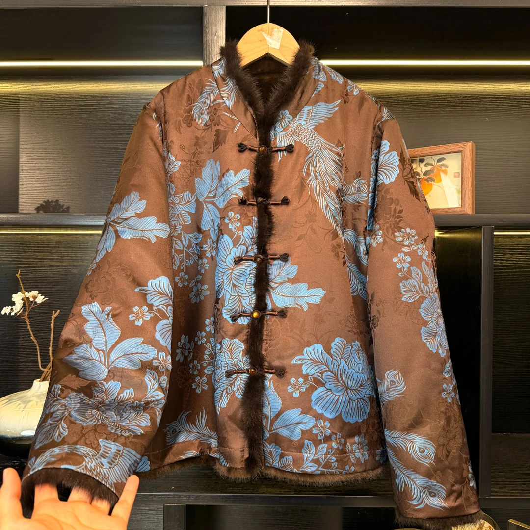 【凤凰牡丹】中式改良复古气质外套3334