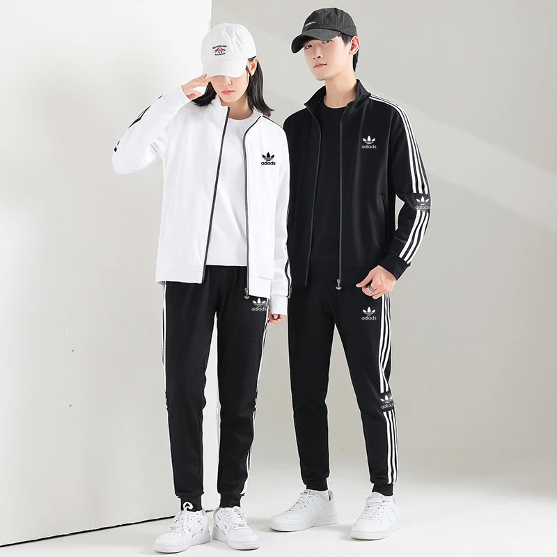 情侣经典秋季长袖春秋秋冬立领跑步休闲运动套装宽松休闲运动套装