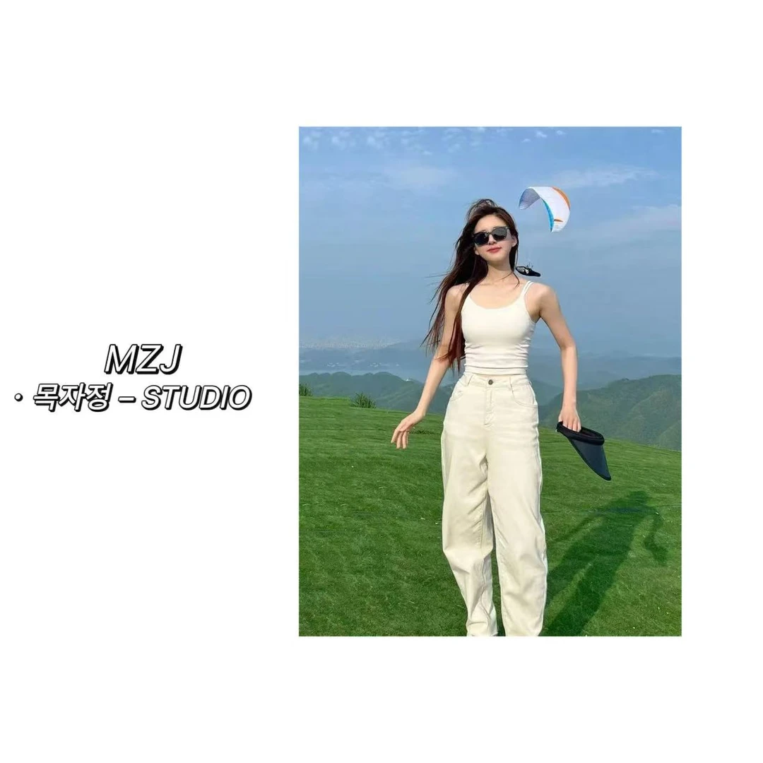 무지징-「白牛」韩国单！超拉腿长的直筒牛仔裤！-1280-B