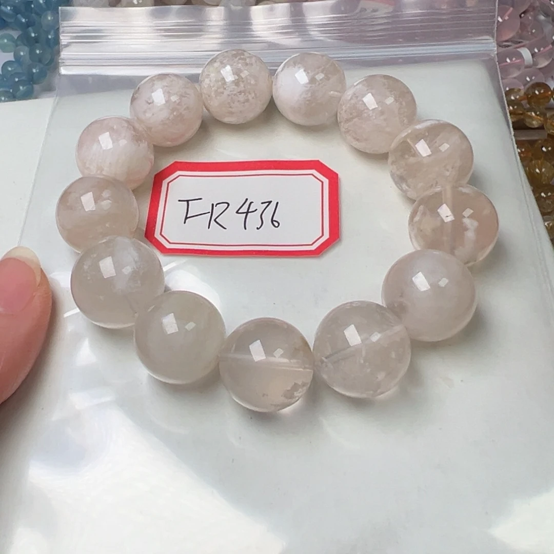 水晶手链未镶嵌香**巧雪花幽灵15.8mm左右