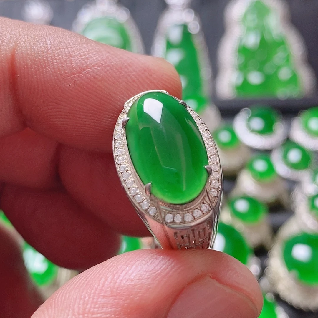 翡翠银S925镶嵌颈饰