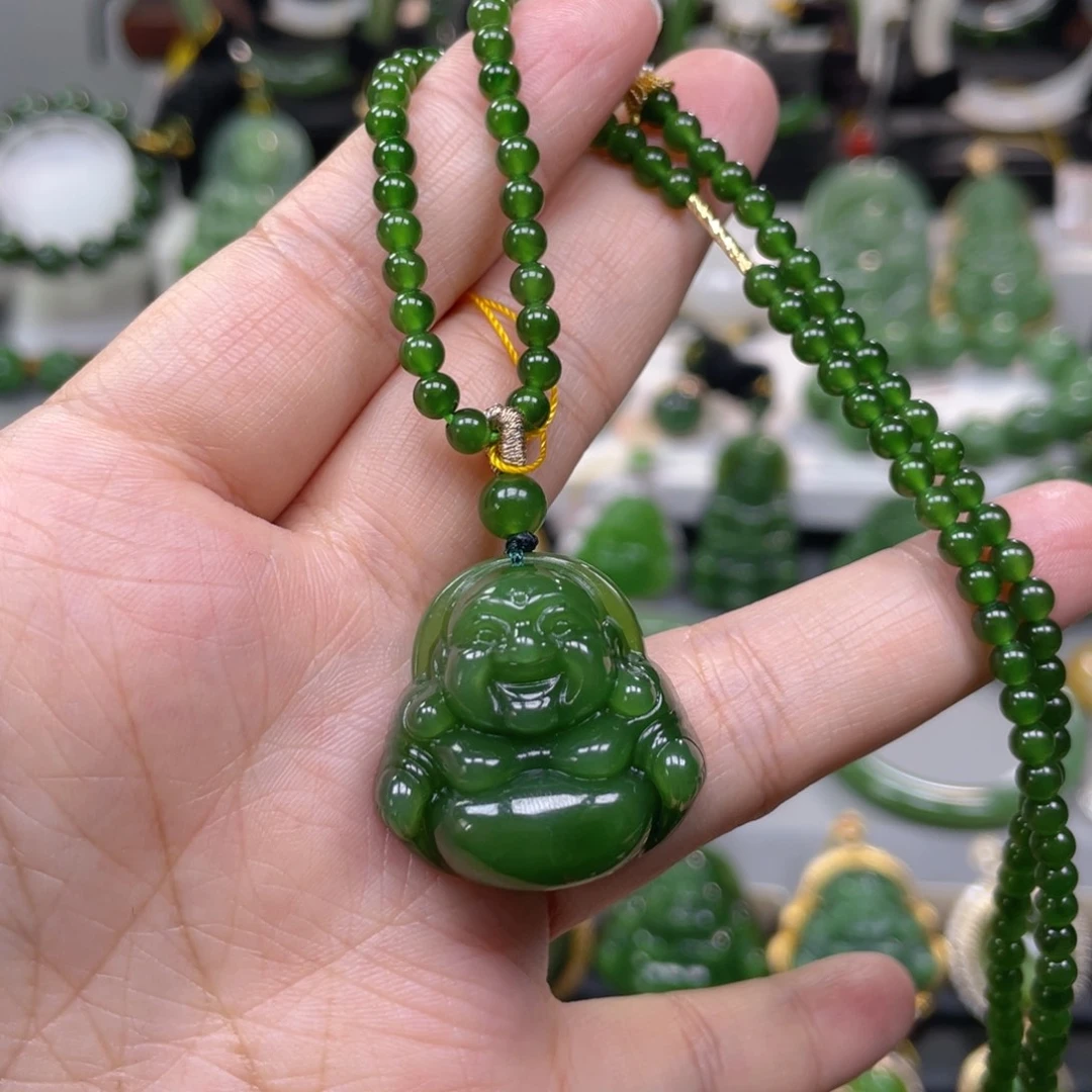 和田玉（碧玉）未镶嵌吊坠(不含链)