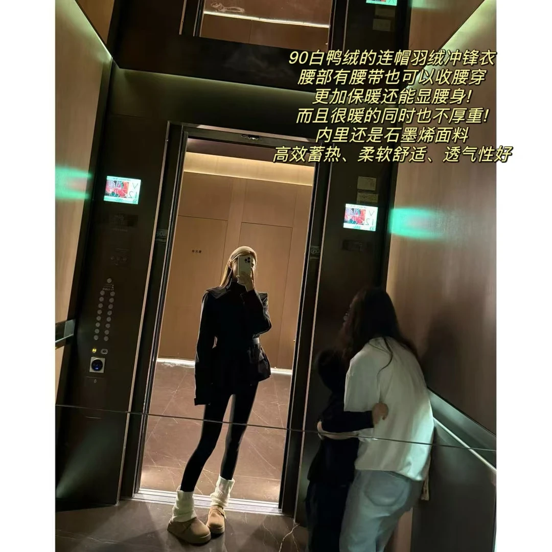 徐秋阳  冷酷小姐（石墨烯发热）百搭时尚设计感羽绒冲锋衣X6862-