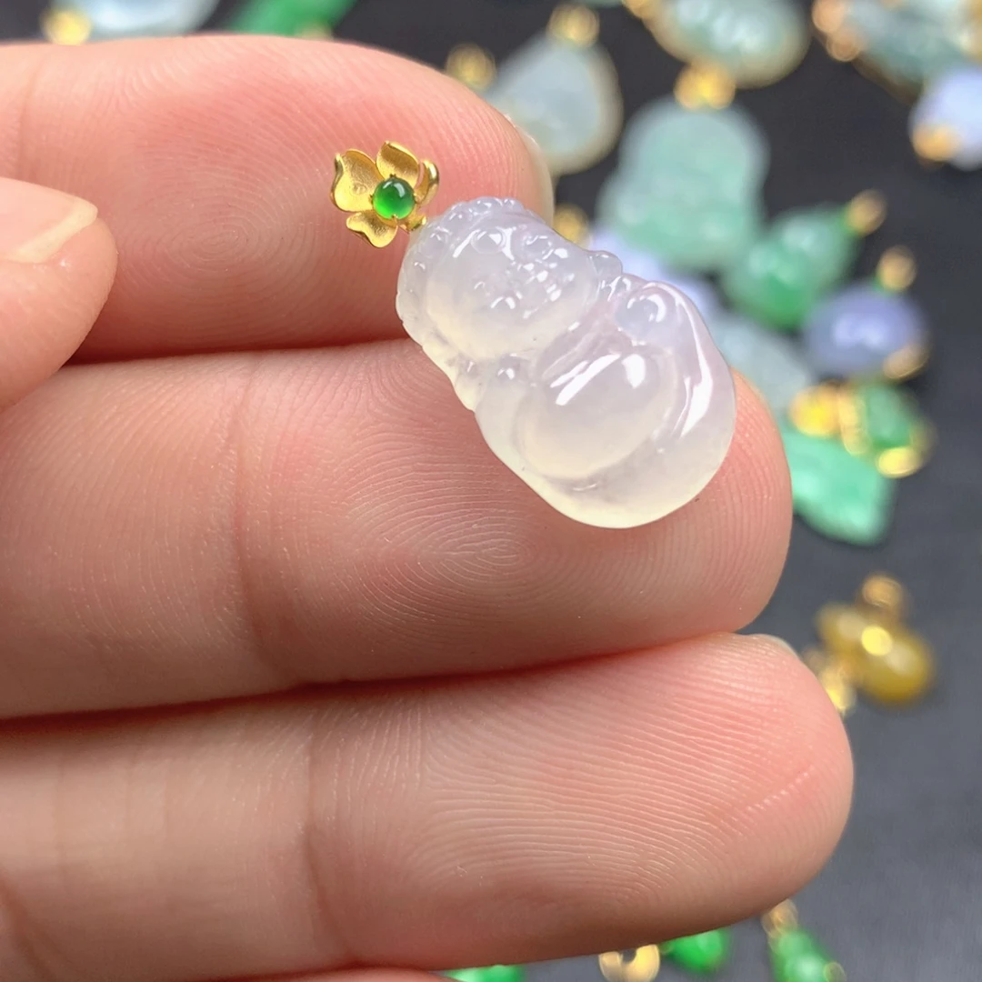 【闪购商品】颈饰18K金镶嵌翡翠翡翠