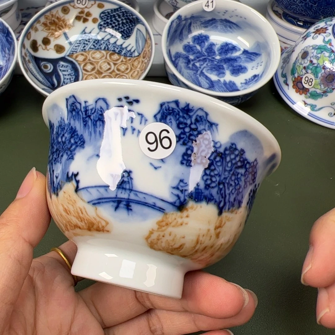 陶瓷景德镇纯手工纯手绘茶具木木96