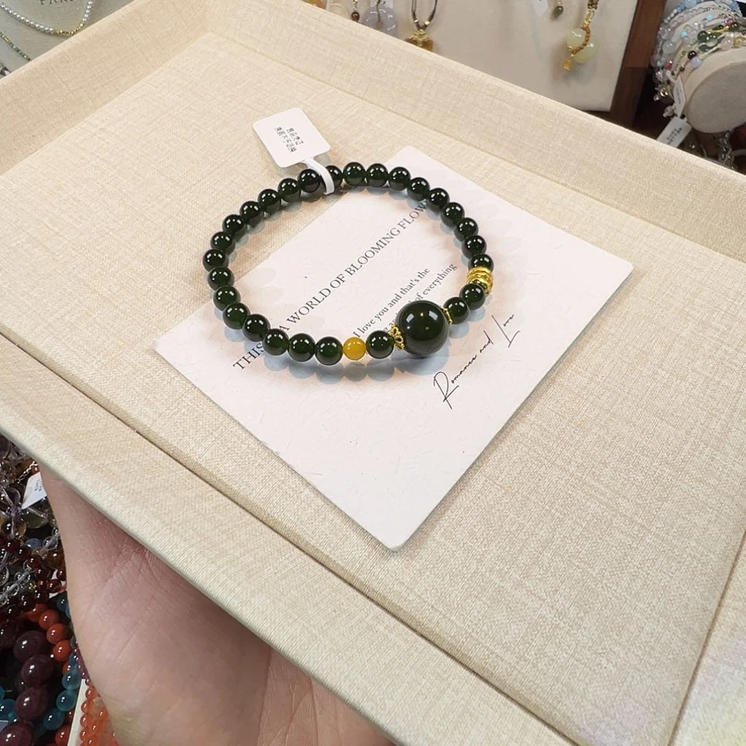 和田玉未镶嵌手串和田玉单圈