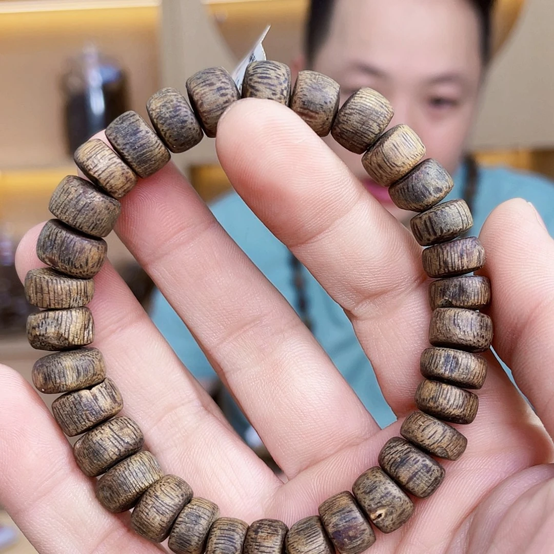 沉香碎屑沉香天然母树绿棋随型沉水单圈1.0/14克多样性发一