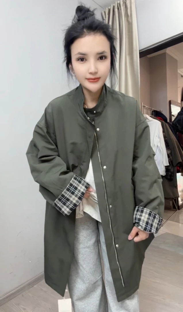 【次卓】3128#中长款休闲宽松风衣