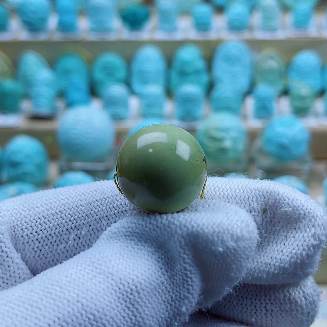 未镶嵌绿松石珠宝奇石18mm