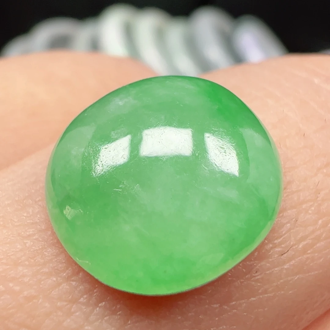 翡翠未镶嵌耳饰蛋面