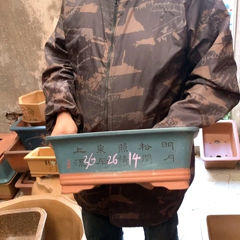 紫砂花盆手工制作