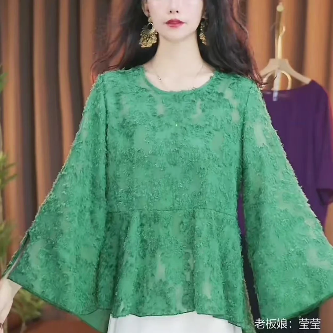 9009#新中式气质圆领设计高档时尚国风上衣