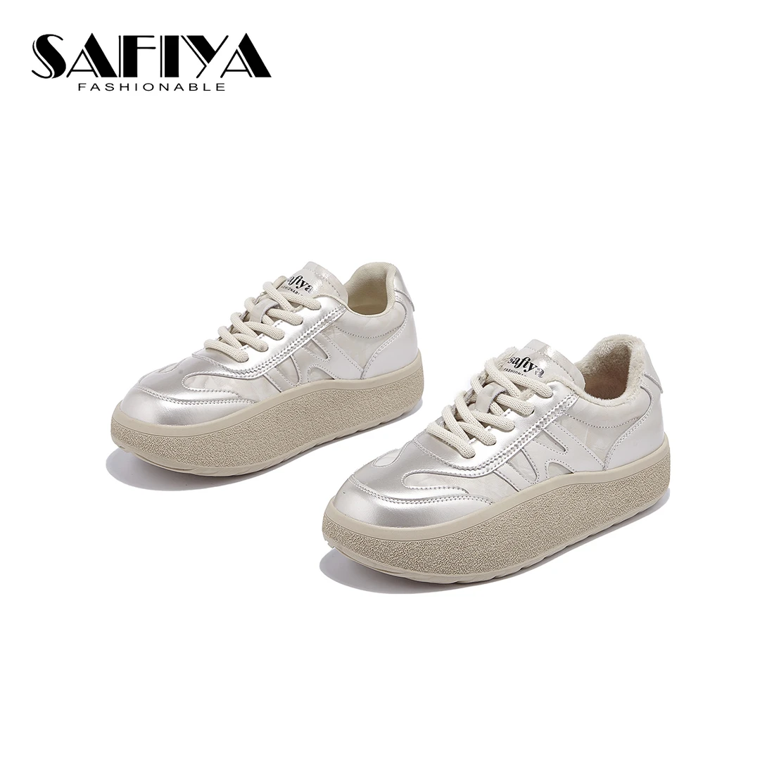 索菲娅Safiya2025冬季新款舒适时尚百搭保暖休闲女鞋SFD4112D34