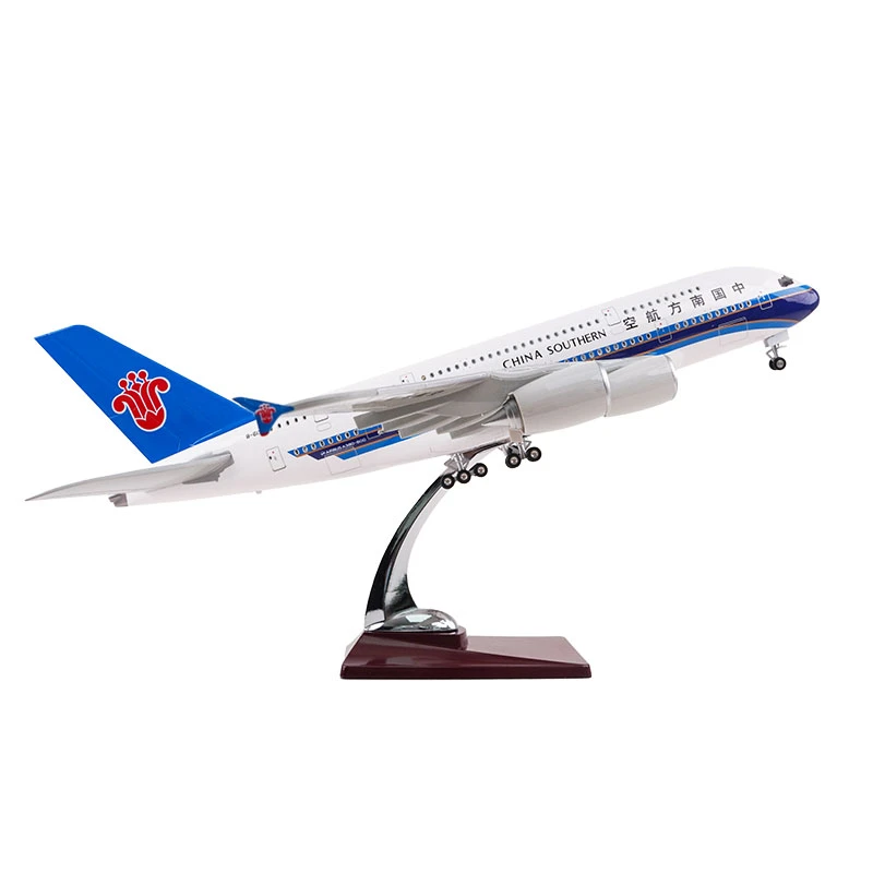 南航空客A380飞机模型46厘米带灯带起落架高仿真客机生日节日礼物