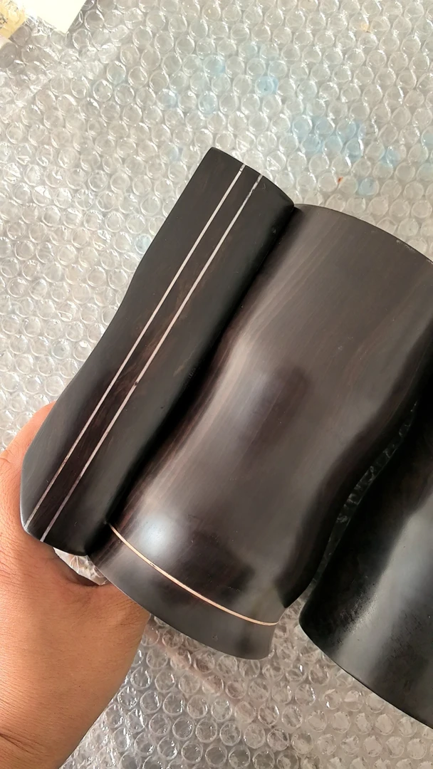 黑檀花鼓大筒大筒带底托不带皮