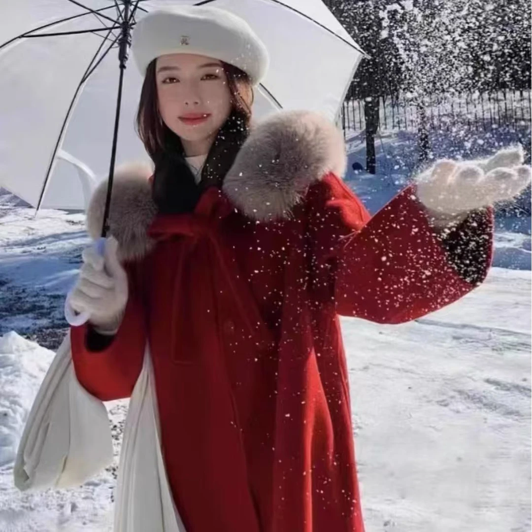 【小魔女升级款】100%羊毛国风斗篷纯手工双面羊毛大衣