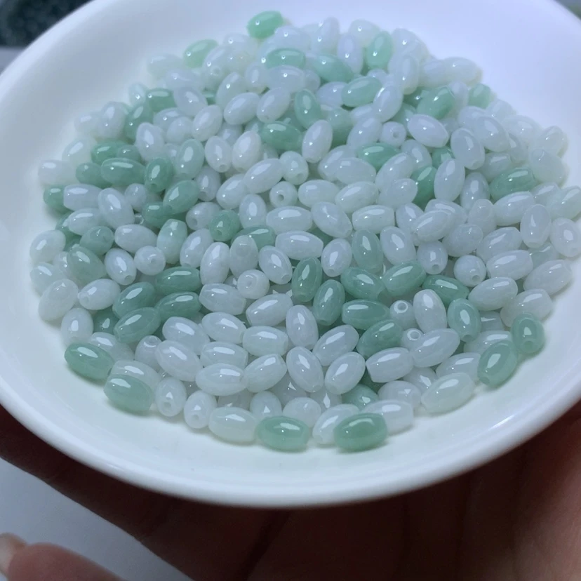 【闪购商品】未镶嵌手链翡翠卡4乘6.4冰米珠100颗