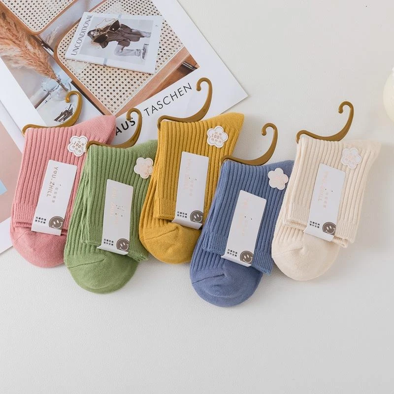 袜子男女秋冬新款纯棉精梳棉商务男士优雅女士双针舒适吸气排汗