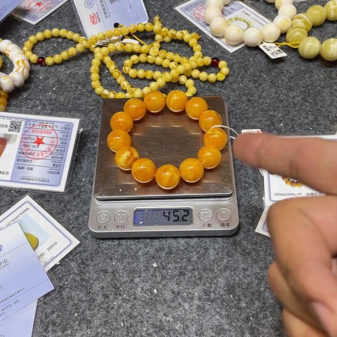 琥珀未镶嵌手链00000