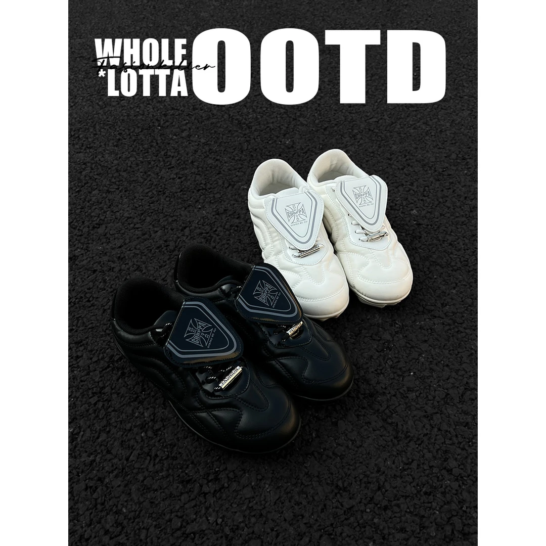 NewRockStarChoppa“翻盖系列”赛车鞋男百搭德训鞋 户外耐磨足球鞋