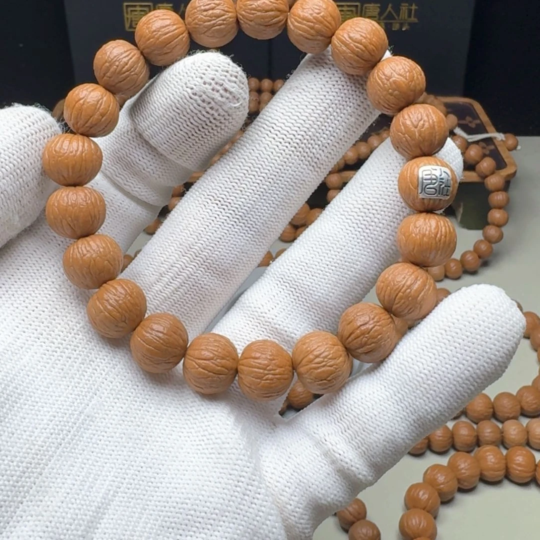猴头核桃手串淡*人12大银标款凤羽