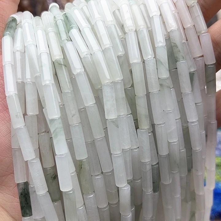 未镶嵌玛瑙/玉髓珠宝半成品一条4/13mm左右天山翠管珠