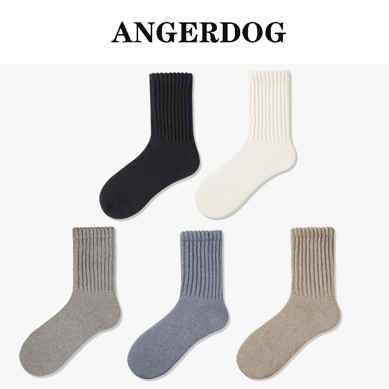 【80克羊绒袜】加厚毛圈冬季保暖百搭纯色脚冷必备不勒脚男女同款