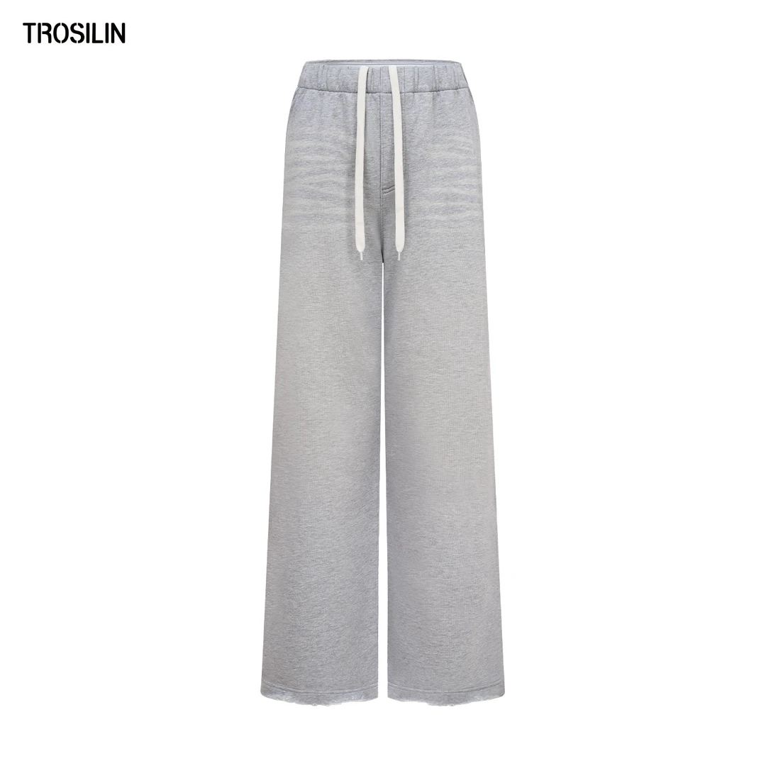 TROSILIN-2025早秋 牛仔印刷洗水休闲裤 A25PT011GY-H