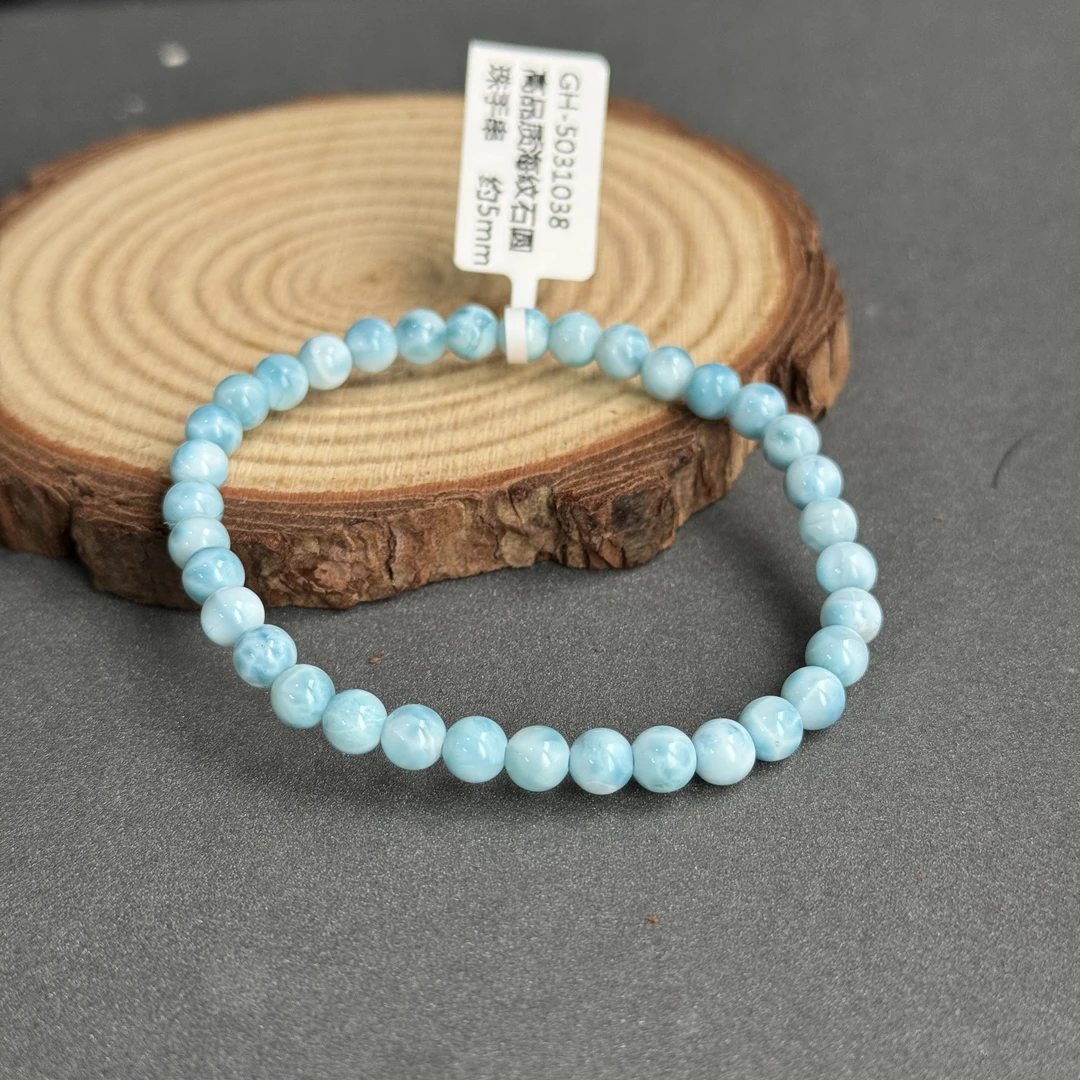 高品质海纹石圆珠手串5mm