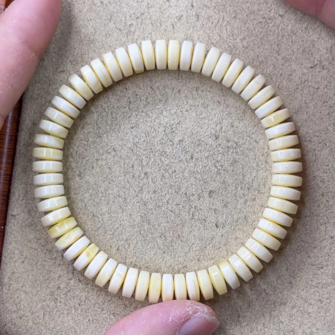 未镶嵌蜜蜡珠宝奇石8mm奶瓷白药片