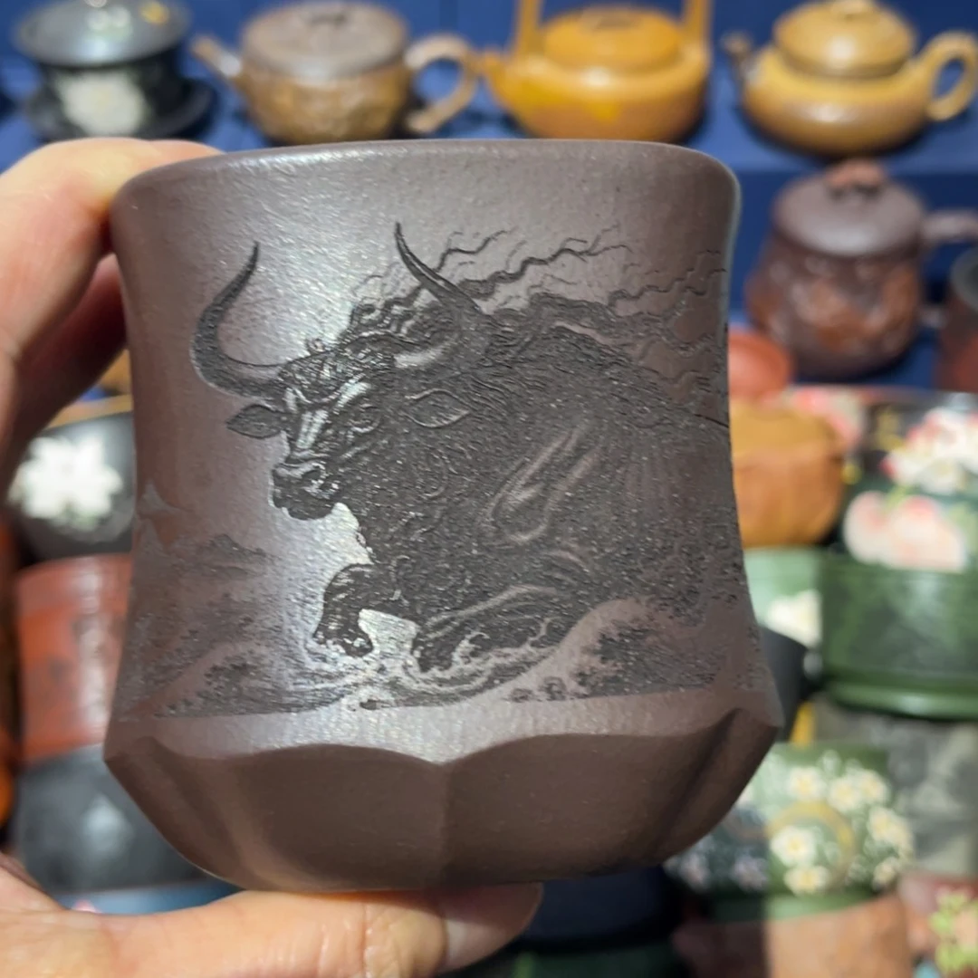 原矿紫砂手工主人杯