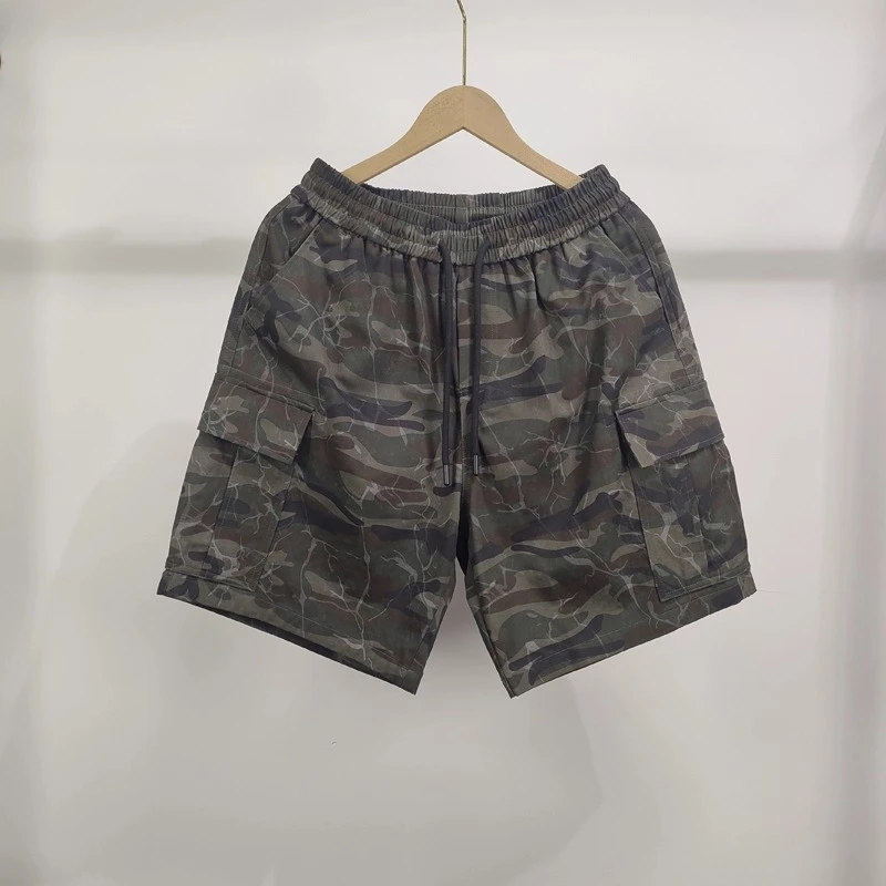 潮牌美式大口袋迷彩短裤男夏季新款街头痞帅五分裤宽松休闲中裤男