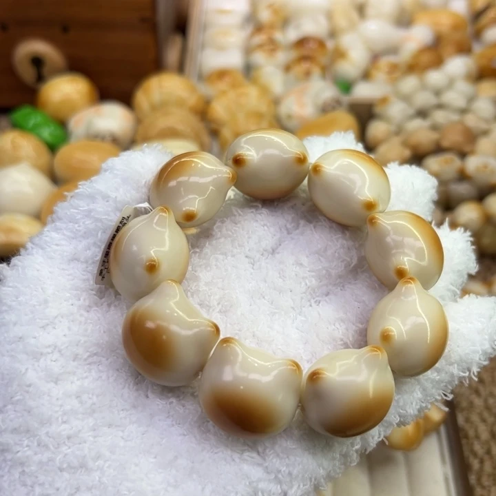 菩提根/象牙果把件57 象牙果原果雕刻炭烧暹罗猫卡27