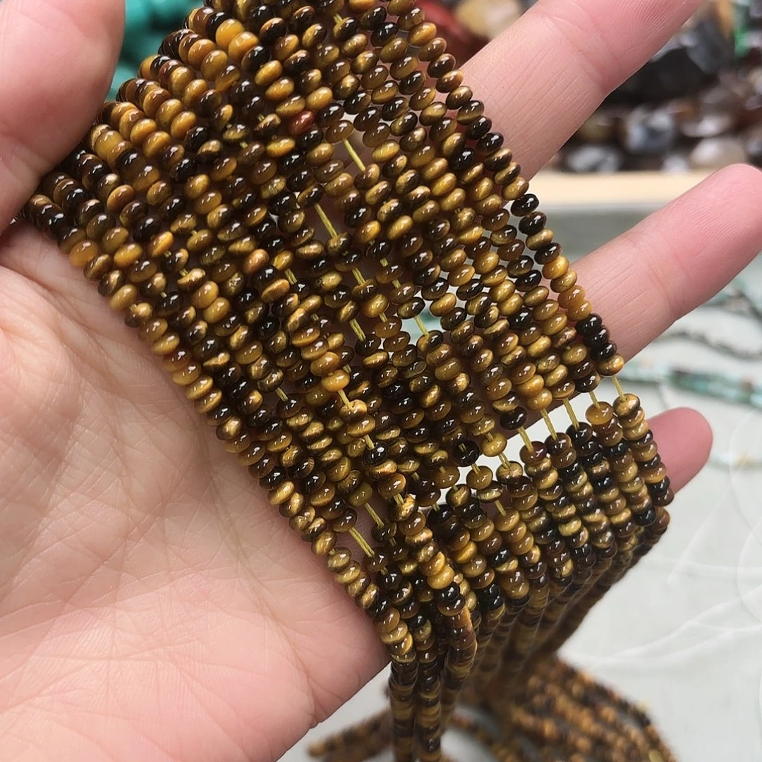 玛瑙/玉髓未镶嵌珠宝半成品2×4虎眼算盘一条