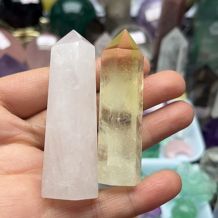 水晶未镶嵌珠宝半成品90克水晶柱