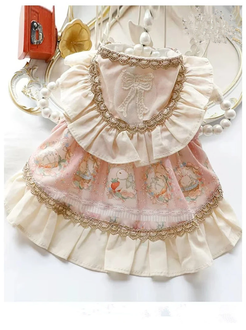 夏季新款宠物连衣裙狗狗洛丽塔公主裙可爱舒适泰迪雪纳瑞博美衣服