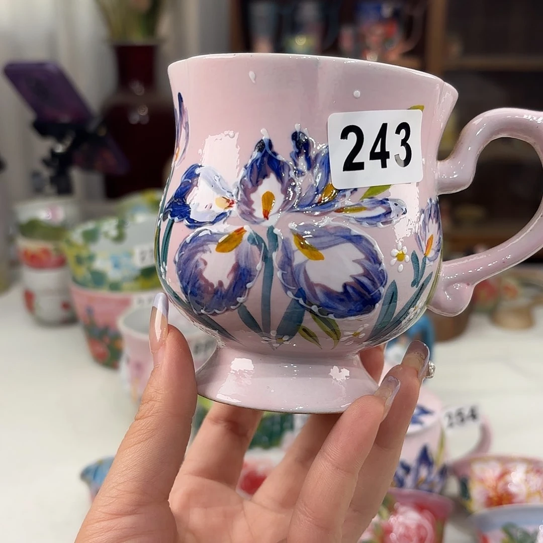 瓷片景德镇手绘高温釉下彩陶瓷茶具