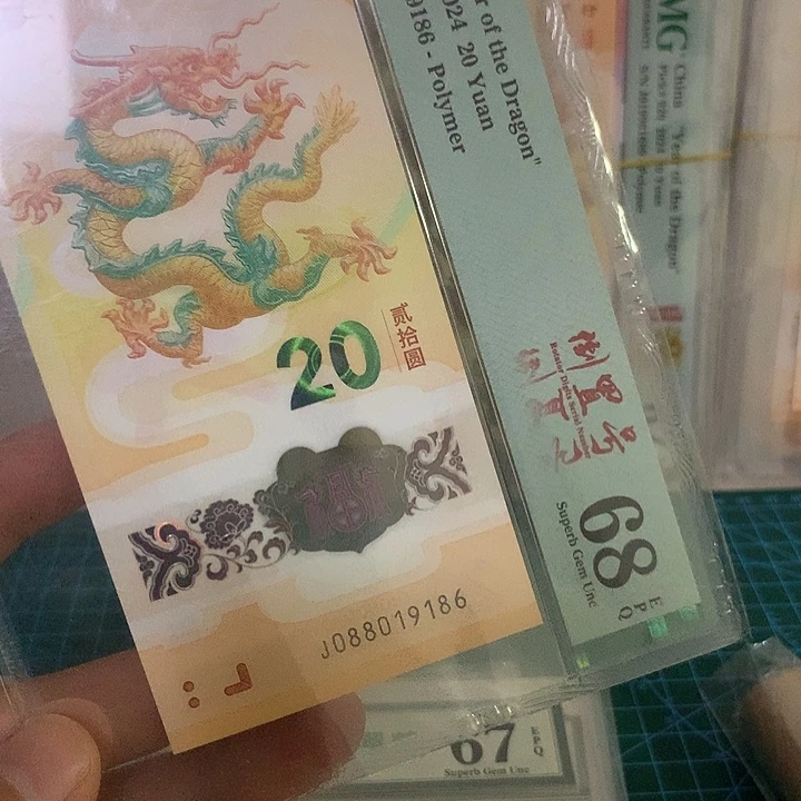 塑料龙钞倒置中国梦尾6