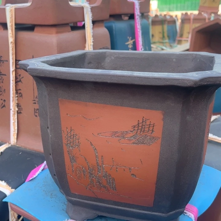 红陶紫砂四方无暇