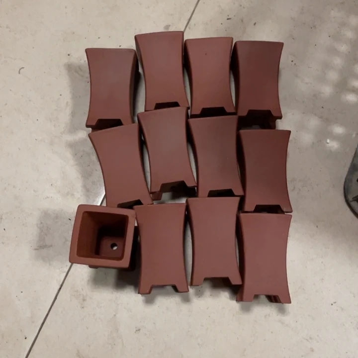 紫砂花盆微瑕口5高8一物一拍