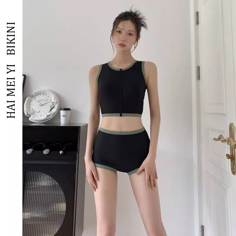 2025新泳衣女分体保守运动大小胸高腰遮肚显瘦温泉女式遮肉泳衣